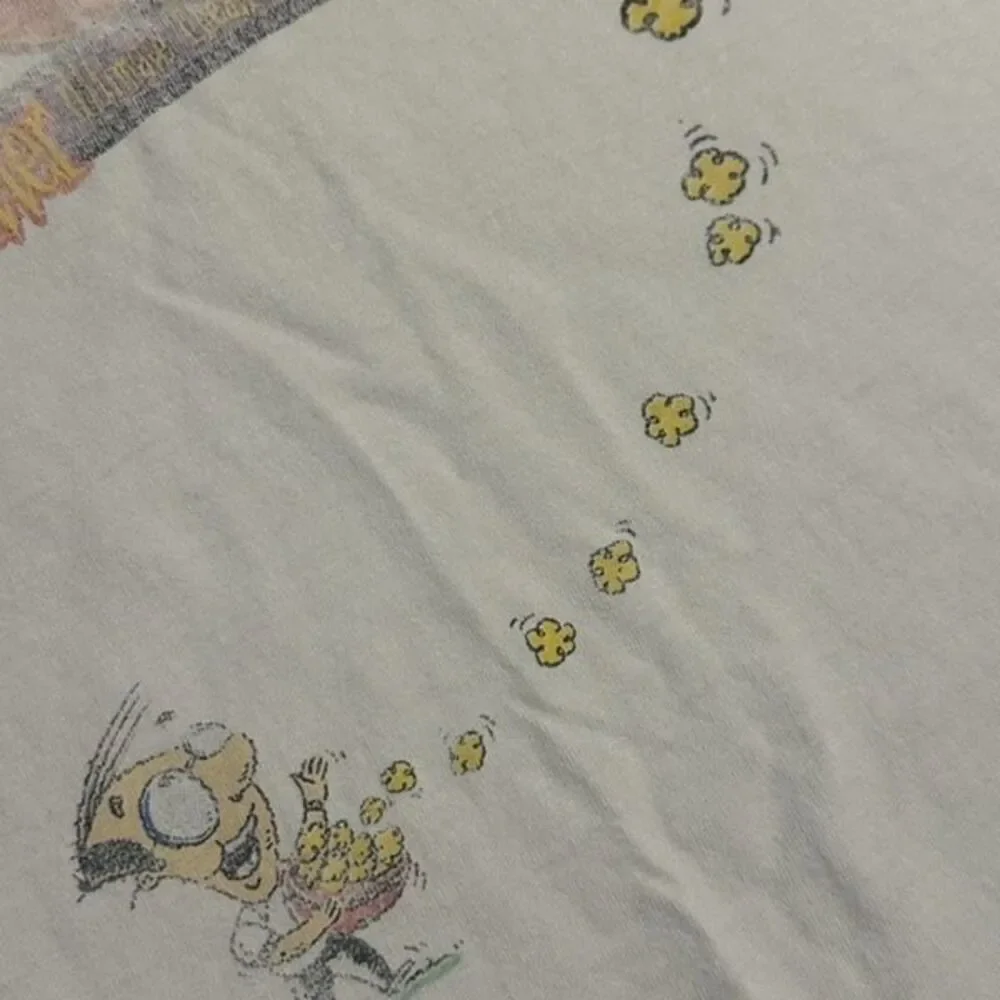 Fruit of the Loom Men's Size XL White Jolly Time Popcorn T-Shirt Short Sleeve
